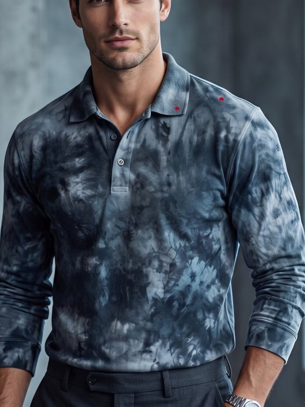 5.11 Tactical Long Sleeve Tie Dye Tied Dyed Black Brown Shirt Polo Rugby  Large